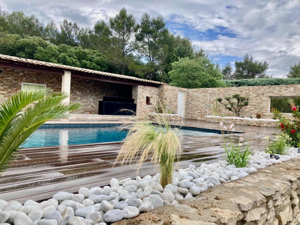 Magnifique Villa De Luxe Au Coeur De La Garrigue Nimes Exterior foto