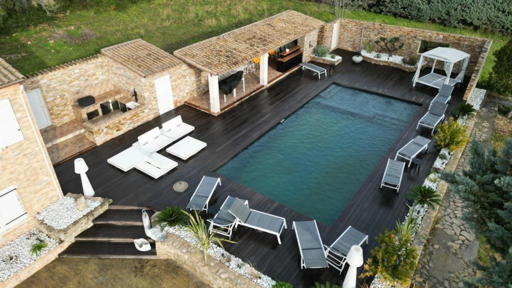 Magnifique Villa De Luxe Au Coeur De La Garrigue Nimes Exterior foto